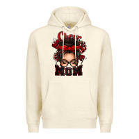 Sandshell cheer mom messy bun Premium Hoodie - texasbilliewilder