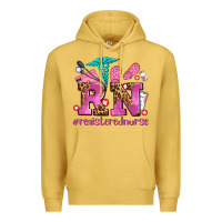 Antique Gold registered nurse with crocs Premium Hoodie - AdoDesignShop