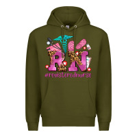 Army Green registered nurse with crocs Premium Hoodie - AdoDesignShop