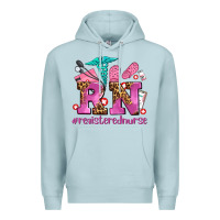 Blue Mist registered nurse with crocs Premium Hoodie - AdoDesignShop