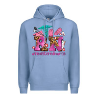 Colony Blue registered nurse with crocs Premium Hoodie - AdoDesignShop