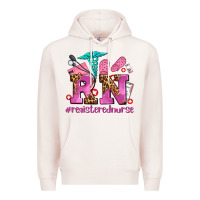 Pale Pink registered nurse with crocs Premium Hoodie - AdoDesignShop
