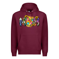 Burgundy mom sunflower Premium Hoodie - Zillion Design Studio