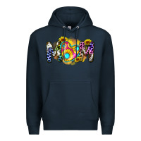 Navy mom sunflower Premium Hoodie - Zillion Design Studio