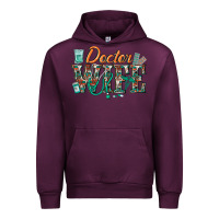 Mauve Wine doctor wife Urban Hoodie - texasbilliewilder