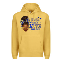Antique Gold sorority colors blue and gold it's the self love f Premium Hoodie - texasbilliewilder