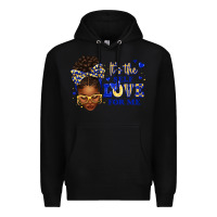 Black sorority colors blue and gold it's the self love f Premium Hoodie - texasbilliewilder