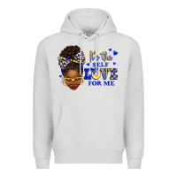 Dove Grey sorority colors blue and gold it's the self love f Premium Hoodie - texasbilliewilder