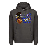 Smoke sorority colors blue and gold it's the self love f Premium Hoodie - texasbilliewilder