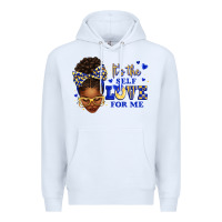 White sorority colors blue and gold it's the self love f Premium Hoodie - texasbilliewilder