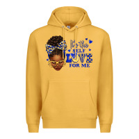 Mustard sorority colors blue and gold it's the self love f Premium Hoodie - texasbilliewilder