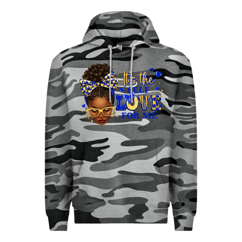 Sorority Colors Blue And Gold It's The Self Love F Premium Hoodie by texasbilliewilder | Teevron
