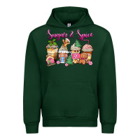 Forest Green sugar and spice pink gingerbread coffee cups Urban Hoodie - Zillion Design Studio