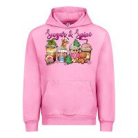 Fuchsia Pink sugar and spice pink gingerbread coffee cups Urban Hoodie - Zillion Design Studio