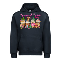Navy sugar and spice pink gingerbread coffee cups Urban Hoodie - Zillion Design Studio