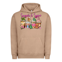 Sugar And Spice Pink Gingerbread Coffee Cups Urban Hoodie | Teevron