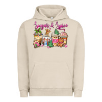 Pigment French Oak sugar and spice pink gingerbread coffee cups Urban Hoodie - Zillion Design Studio