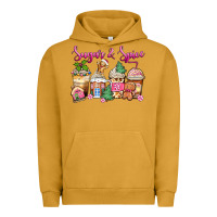Pigment Peanut Butter sugar and spice pink gingerbread coffee cups Urban Hoodie - Zillion Design Studio