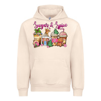 Sandshell sugar and spice pink gingerbread coffee cups Urban Hoodie - Zillion Design Studio