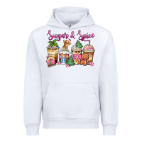 White sugar and spice pink gingerbread coffee cups Urban Hoodie - Zillion Design Studio