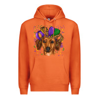 Carrot mardi gras hat dachshund Premium Hoodie - RanaPortraitStore