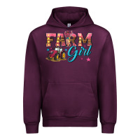 Mauve Wine farm girl Urban Hoodie - texasbilliewilder