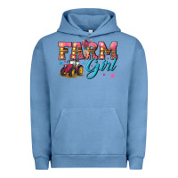 Pigment Pebble Blue farm girl Urban Hoodie - texasbilliewilder
