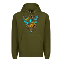 Army Green gemstone cross Premium Hoodie - Zillion Design Studio