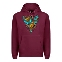 Burgundy gemstone cross Premium Hoodie - Zillion Design Studio