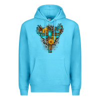 Ocean Blue gemstone cross Premium Hoodie - Zillion Design Studio