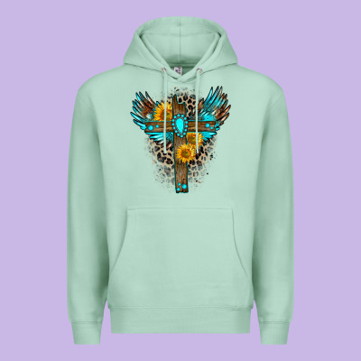 Gemstone Cross Premium Hoodie Designed By Zillion Design Studio