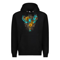 Black gemstone cross Premium Hoodie - Zillion Design Studio