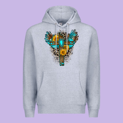 Gemstone Cross Premium Hoodie Designed By Zillion Design Studio