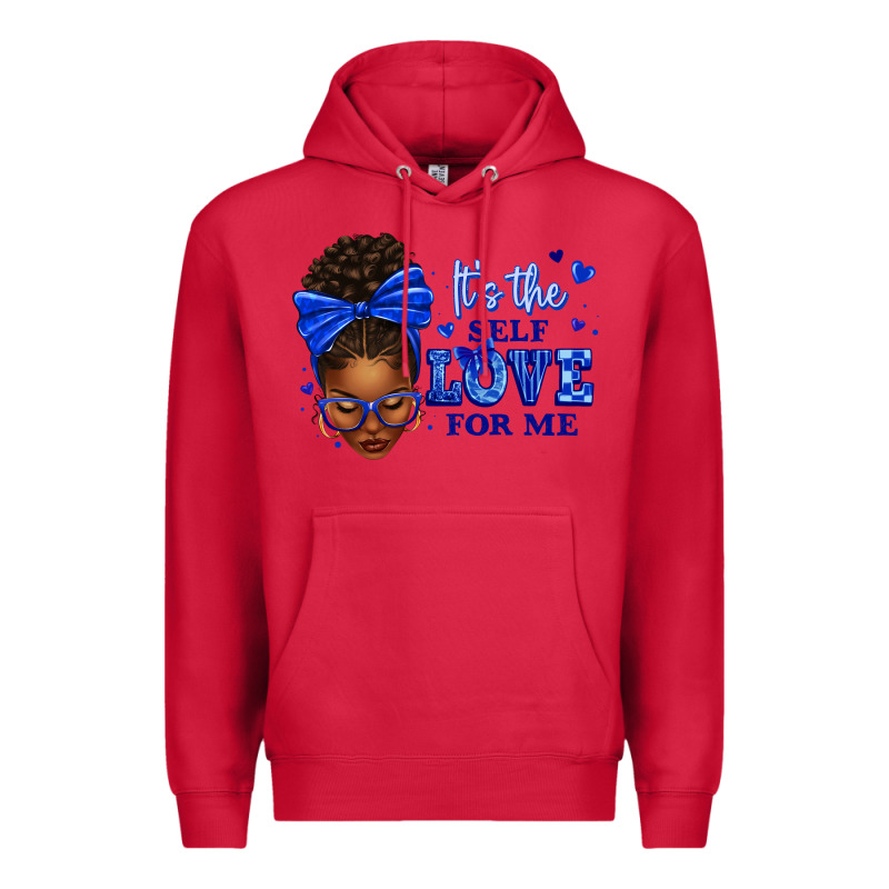 Sorority Colors It's The Self Love For Me Afro Wom Premium Hoodie by texasbilliewilder | Teevron