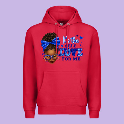 Sorority Colors It's The Self Love For Me Afro Wom Premium Hoodie Designed By Texasbilliewilder