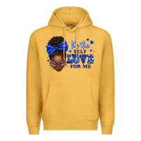 Mustard sorority colors it's the self love for me afro wom Premium Hoodie - texasbilliewilder