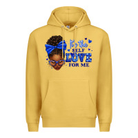 Antique Gold sorority colors it's the self love for me afro wom Premium Hoodie - texasbilliewilder