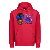 Cardinal sorority colors it's the self love for me afro wom Premium Hoodie - texasbilliewilder
