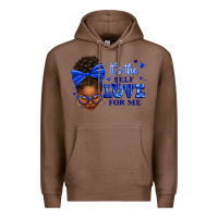 Chestnut sorority colors it's the self love for me afro wom Premium Hoodie - texasbilliewilder