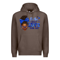 Coffee sorority colors it's the self love for me afro wom Premium Hoodie - texasbilliewilder