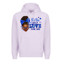 Lilac sorority colors it's the self love for me afro wom Premium Hoodie - texasbilliewilder