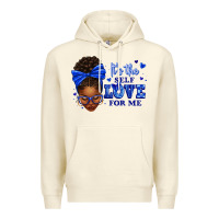Sandshell sorority colors it's the self love for me afro wom Premium Hoodie - texasbilliewilder