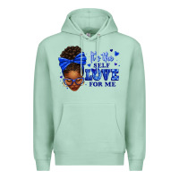 Seafoam sorority colors it's the self love for me afro wom Premium Hoodie - texasbilliewilder