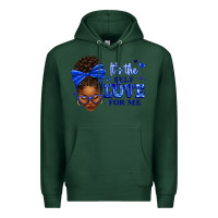 Sports Green sorority colors it's the self love for me afro wom Premium Hoodie - texasbilliewilder