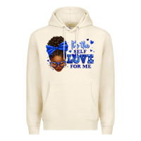 Tofu sorority colors it's the self love for me afro wom Premium Hoodie - texasbilliewilder