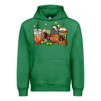 Emerald Christmas coffee cups with French Bulldog Urban Hoodie - RanaPortraitStore