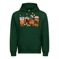 Forest Green Christmas coffee cups with French Bulldog Urban Hoodie - RanaPortraitStore