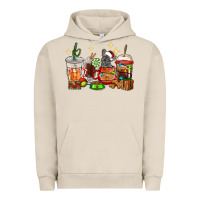 Pigment French Oak Christmas coffee cups with French Bulldog Urban Hoodie - RanaPortraitStore