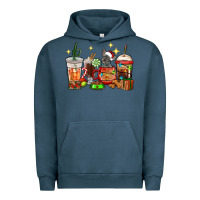 Pigment Midnight Navy Christmas coffee cups with French Bulldog Urban Hoodie - RanaPortraitStore