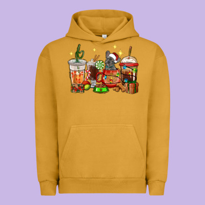 Urban Hoodie Christmas coffee cups with French Bulldog